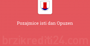 Pozajmice isti dan Opuzen